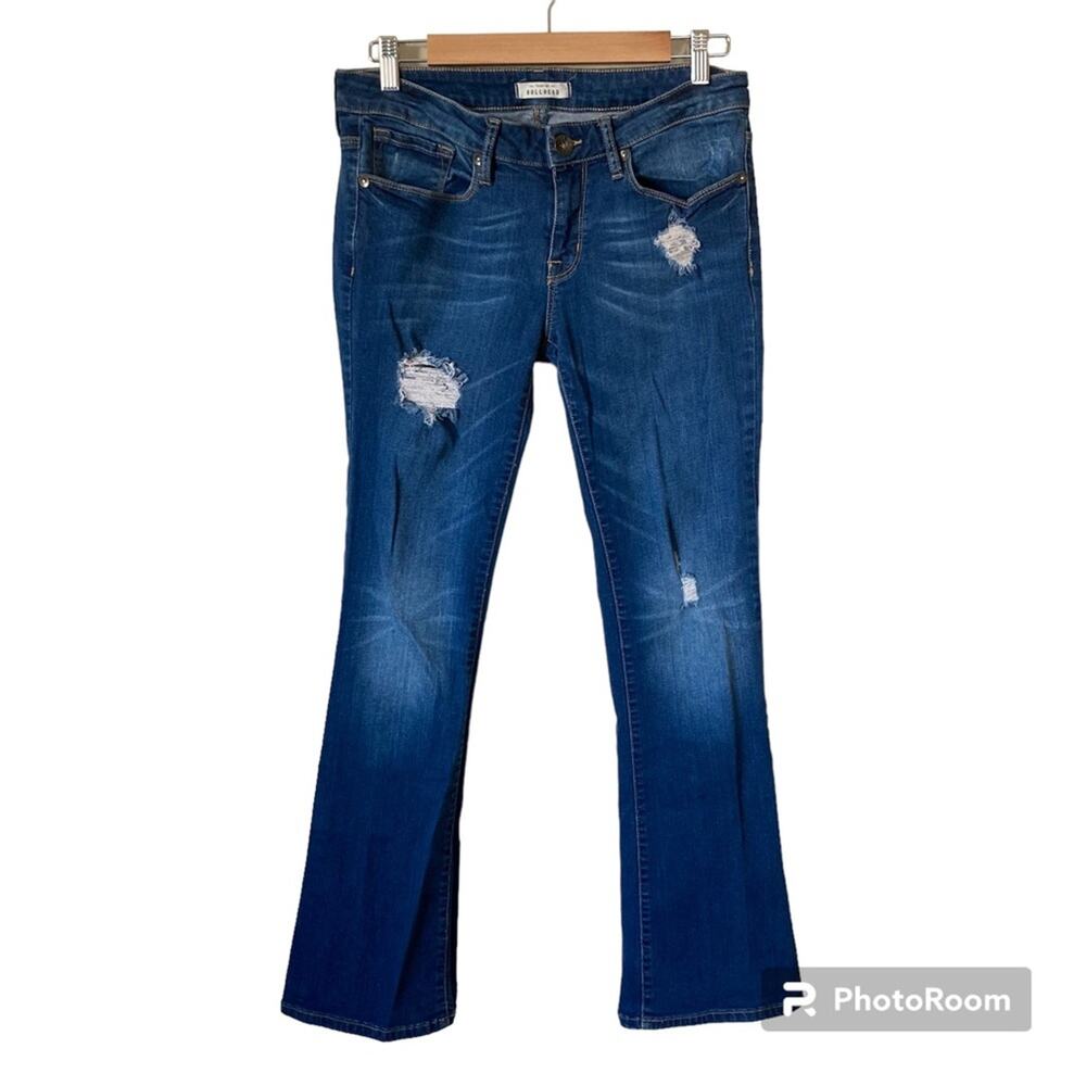 Bullhead Slim Bootcut Distressed Whisker Jeans Size 11
